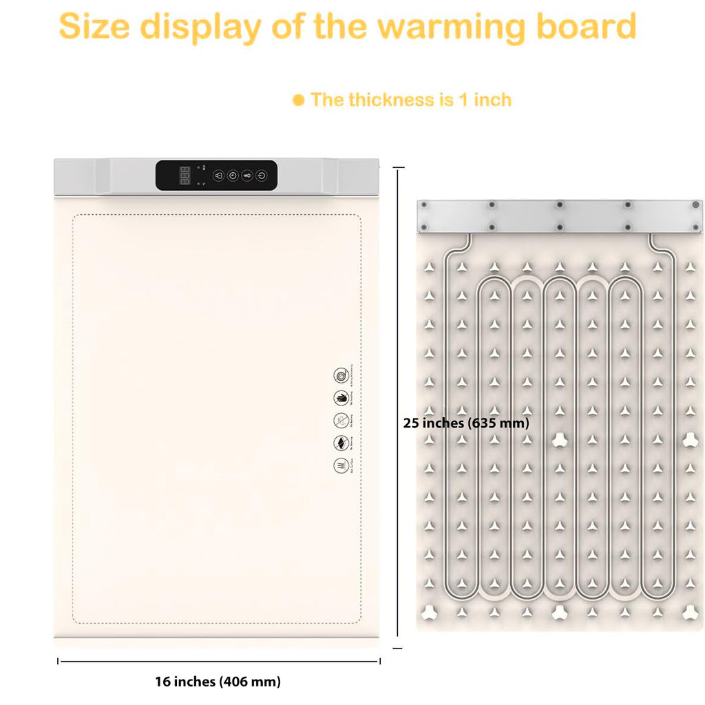 Warming Mat for Food, 2 Pack Food Warming Mat, Adjustable Temperature (7 Levels), 6 Timers, Fast Heating Silicone Tray for Buffets, Parties, Home & Travel Warming Mat for Food with Child Safety Lock