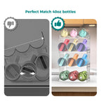 Water Bottle Organizer for 40 oz Stanley, Heavy Duty & Tall Kitchen Organizer and Water Bottle Accessory Organizer, Stackable Water Bottle Holder Wine Rack Gift, Drainable Easy to Clean, 3 Tier Set