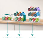 Water Bottle Organizer for 40 oz Stanley, Heavy Duty & Tall Kitchen Organizer and Water Bottle Accessory Organizer, Stackable Water Bottle Holder Wine Rack Gift, Drainable Easy to Clean, 3 Tier Set