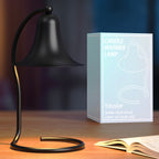 Candle Warmer Lamp for Jar Candles with Timer and Dimmer, Adjustable Brightness, All Metal Lamp Body, Suitable for Aromatherapy Waxes, Black Trumpet-Shaped