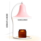 Candle Warmer Lamp for Jar Candles,with Timer and Dimmer,Adjustable Brightness,All Metal Lamp Body,Suitable for Aromatherapy Waxes Pink Trumpet-Shape