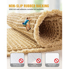 Waffle Bath Mat Set with Non-Slip Backing, 2 Count(20"×47" and 16"×24")