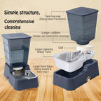 Automatic Dog Cat Water Dispenser Large Capacity 5Lfor Cats and Medium and Large-Sized Dogs with Stainless Steel Bowl (Black, 5L)