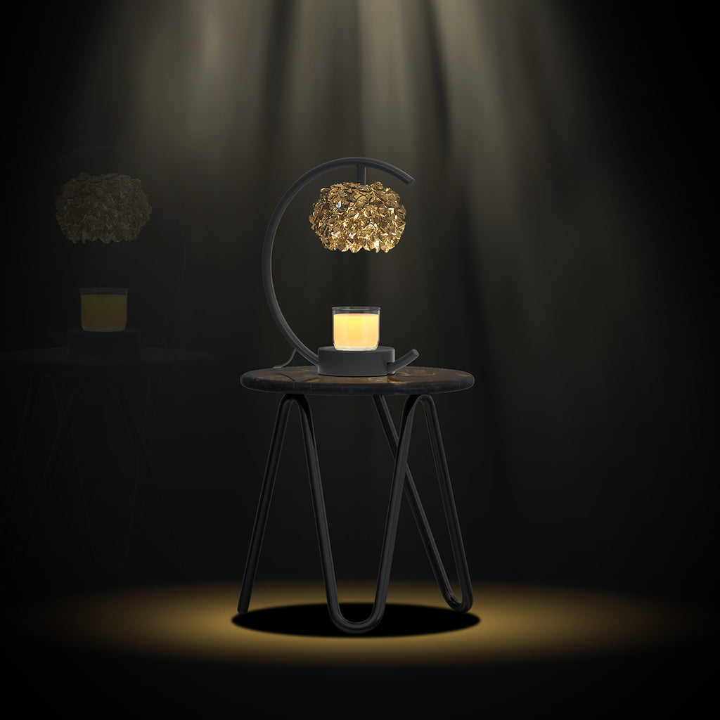 Candle Warmer Lamp for Jar Candles with Adjustable Brightness＆Timer，Handcrafted Crystal Candle Lamp Luxurious Design+2Bulbs,Home Decoration Electric Candle Lamp