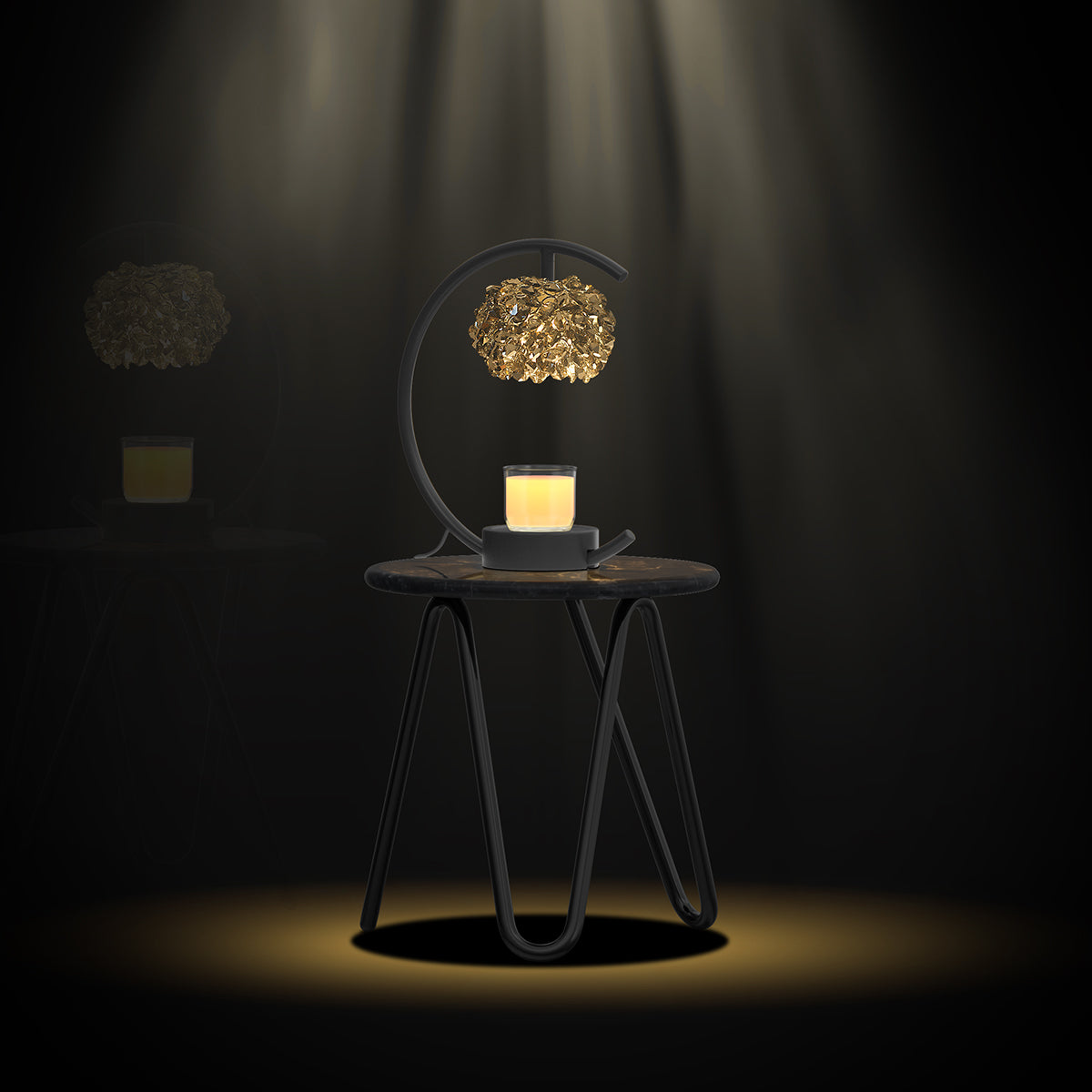 Candle Warmer Lamp for Jar Candles with Adjustable Brightness＆Timer，Handcrafted Crystal Candle Lamp Luxurious Design+2Bulbs,Home Decoration Electric Candle Lamp