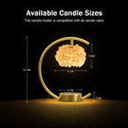 Bronze Candle Warmer Lamp for Jar Candles with Adjustable Brightness＆Timer，Handcrafted Crystal＆Wooden Base,Candle Lamp Luxurious Design+2Bulbs,Home Decoration Electric Candle lamp