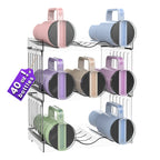 Water Bottle Organizer for 40 oz Stanley, Heavy Duty & Tall Kitchen Organizer and Water Bottle Accessory Organizer, Stackable Water Bottle Holder Wine Rack Gift, Drainable Easy to Clean, 3 Tier Set