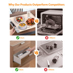 Warming Mat for Food, 2 Pack Food Warming Mat, Adjustable Temperature (7 Levels), 6 Timers, Fast Heating Silicone Tray for Buffets, Parties, Home & Travel Warming Mat for Food with Child Safety Lock