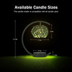 Candle Warmer Lamp for Jar Candles with Adjustable Brightness＆Timer，Handcrafted Green Crystal Candle Lamp Luxurious Design+2Bulbs,Home Decoration Electric Candle lamp