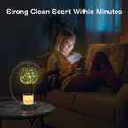 Candle Warmer Lamp for Jar Candles with Adjustable Brightness＆Timer，Handcrafted Green Crystal Candle Lamp Luxurious Design+2Bulbs,Home Decoration Electric Candle lamp