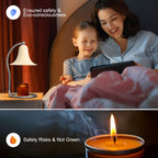Candle Warmer Lamp for Jar Candles,with Timer and Dimmer,Adjustable Brightness,All Metal Lamp Body,Suitable of Aromatherapy Waxes White Trumpet-Shape