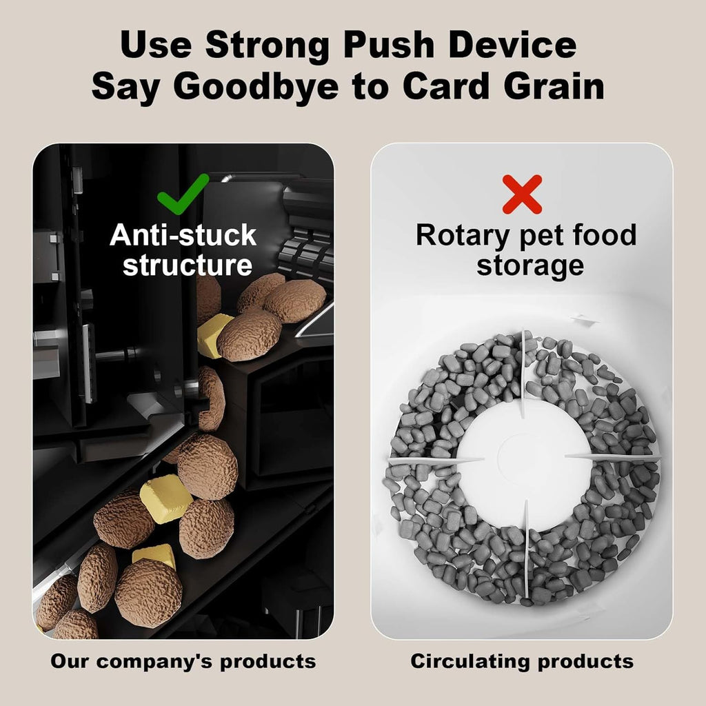 3-Cat Automatic Pet Feeder, 6L WiFi Cat Food Dispenser with APP Control, 1-10 Meal Programmable, Voice Recorder, Smart Alerts, Stainless Steel Bowls for Cats and Small Dogs (Black)