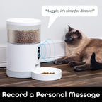 Smart Feeder, 4 Liter Automatic Pet Dog and Cat Feeder, Wi-Fi Control Compatible with Alexa and Google Home