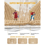 Waffle Bath Mat Set with Non-Slip Backing, 2 Count(20"×47" and 16"×24")