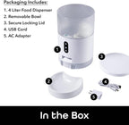 Smart Feeder, 4 Liter Automatic Pet Dog and Cat Feeder, Wi-Fi Control Compatible with Alexa and Google Home