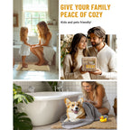 Waffle Bath Mat Set with Non-Slip Backing, 2 Count(20"×47" and 16"×24")